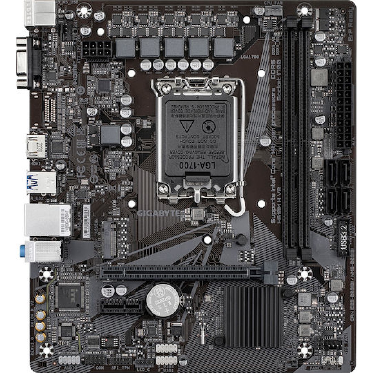 Gigabyte H610M H V2 DDR5 rev. 1.0 Motherboard Micro ATX με Intel 1700 Socket