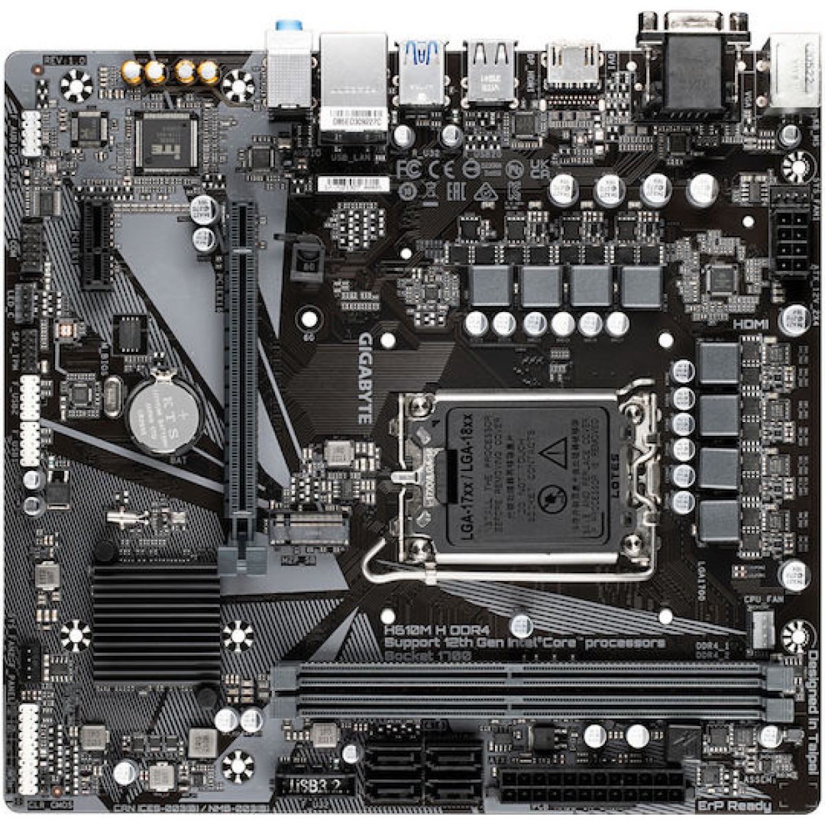 Gigabyte H610M H V2 DDR5 rev. 1.0 Motherboard Micro ATX με Intel 1700 Socket