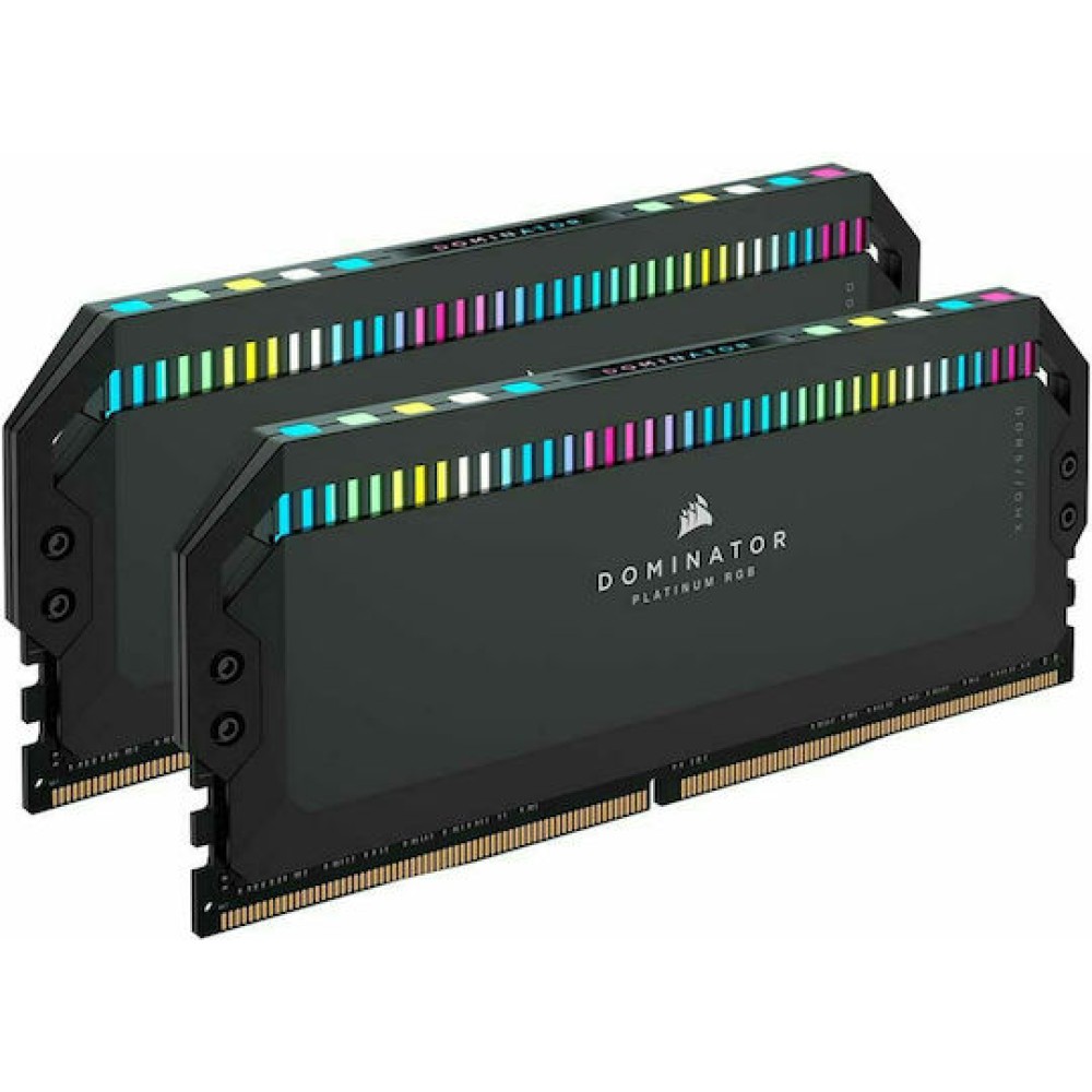 Corsair Dominator Platinum RGB DDR5 64GB RAM με 2x32GB Modules και Ταχύτητα 5200 για Desktop