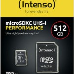 Intenso Performance microSDXC 512GB Class 10 U1 UHS-I με αντάπτορα