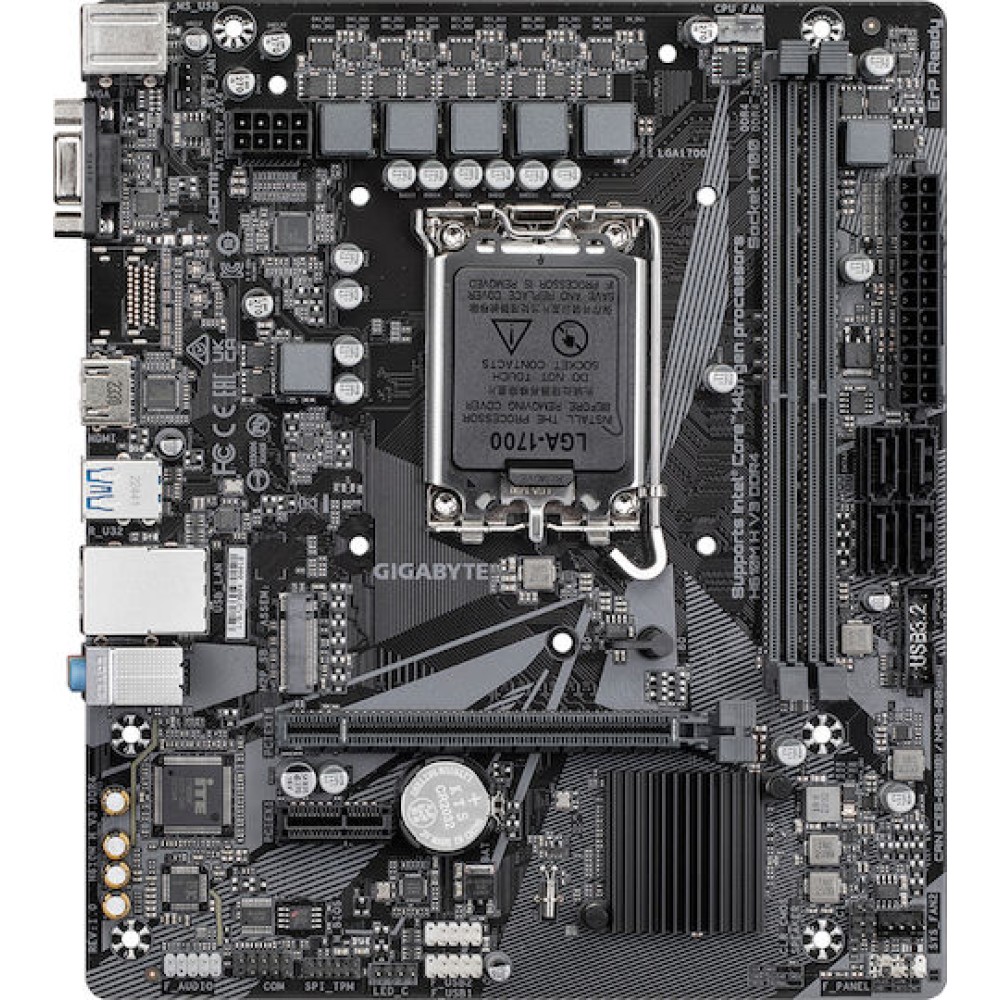 Gigabyte H610M H V3 DDR4 rev. 1.0 Motherboard Micro ATX με Intel 1700 Socket