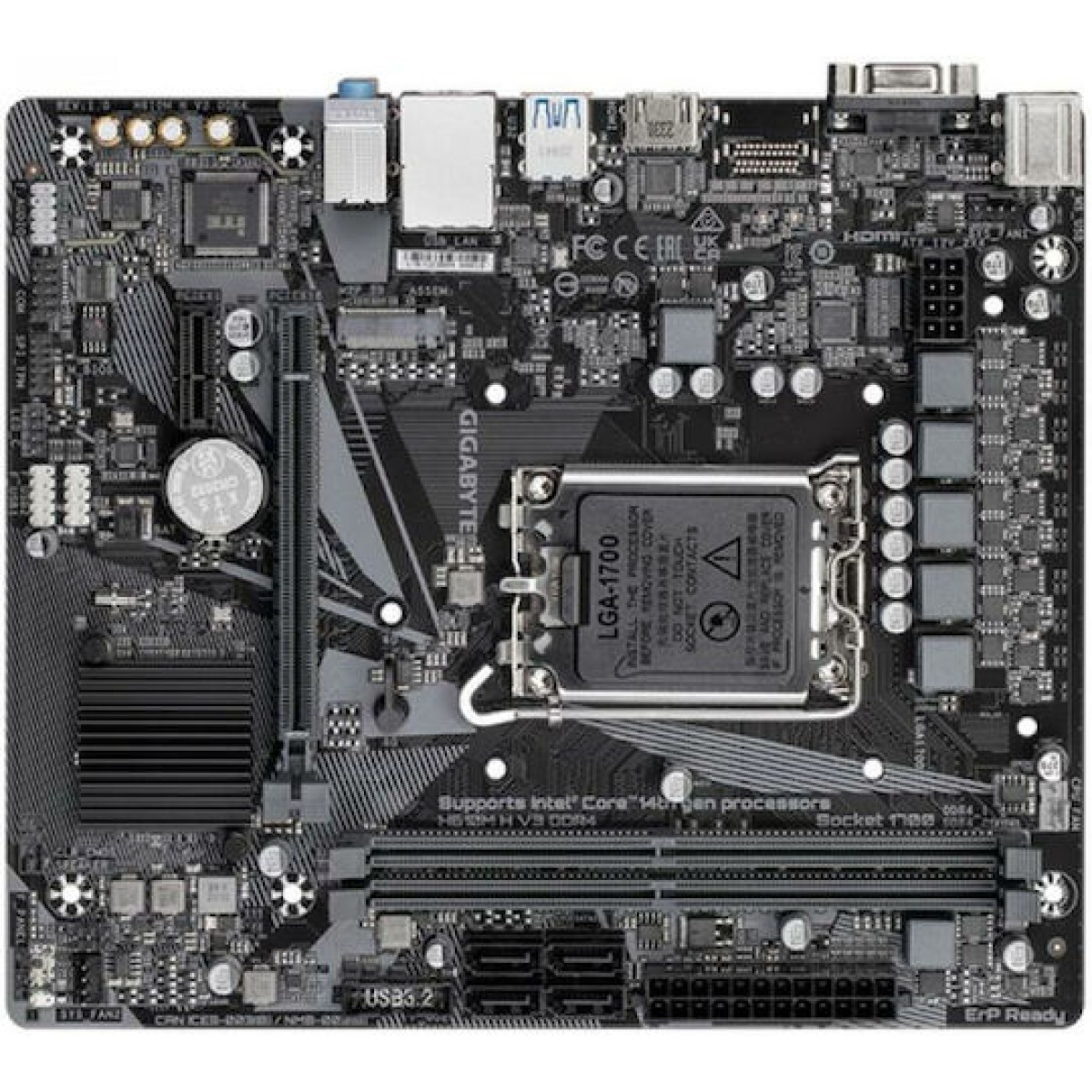 Gigabyte H610M H V3 DDR4 rev. 1.0 Motherboard Micro ATX με Intel 1700 Socket