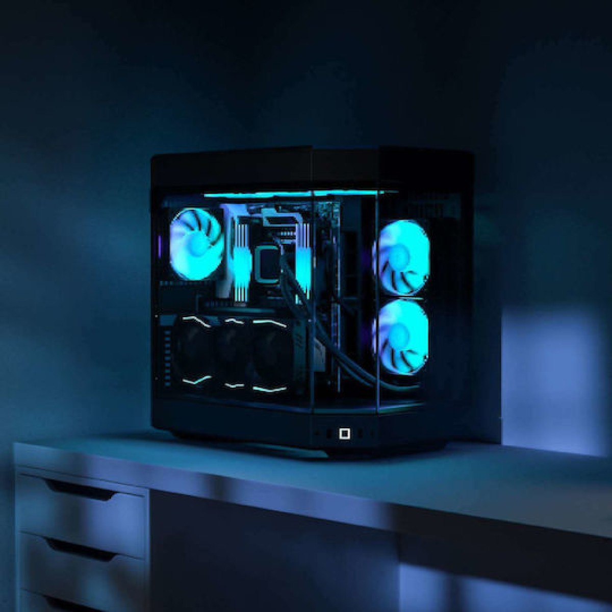 HYTE Y60 Gaming Midi Tower Κουτί Υπολογιστή με Πλαϊνό Παράθυρο Μαύρο