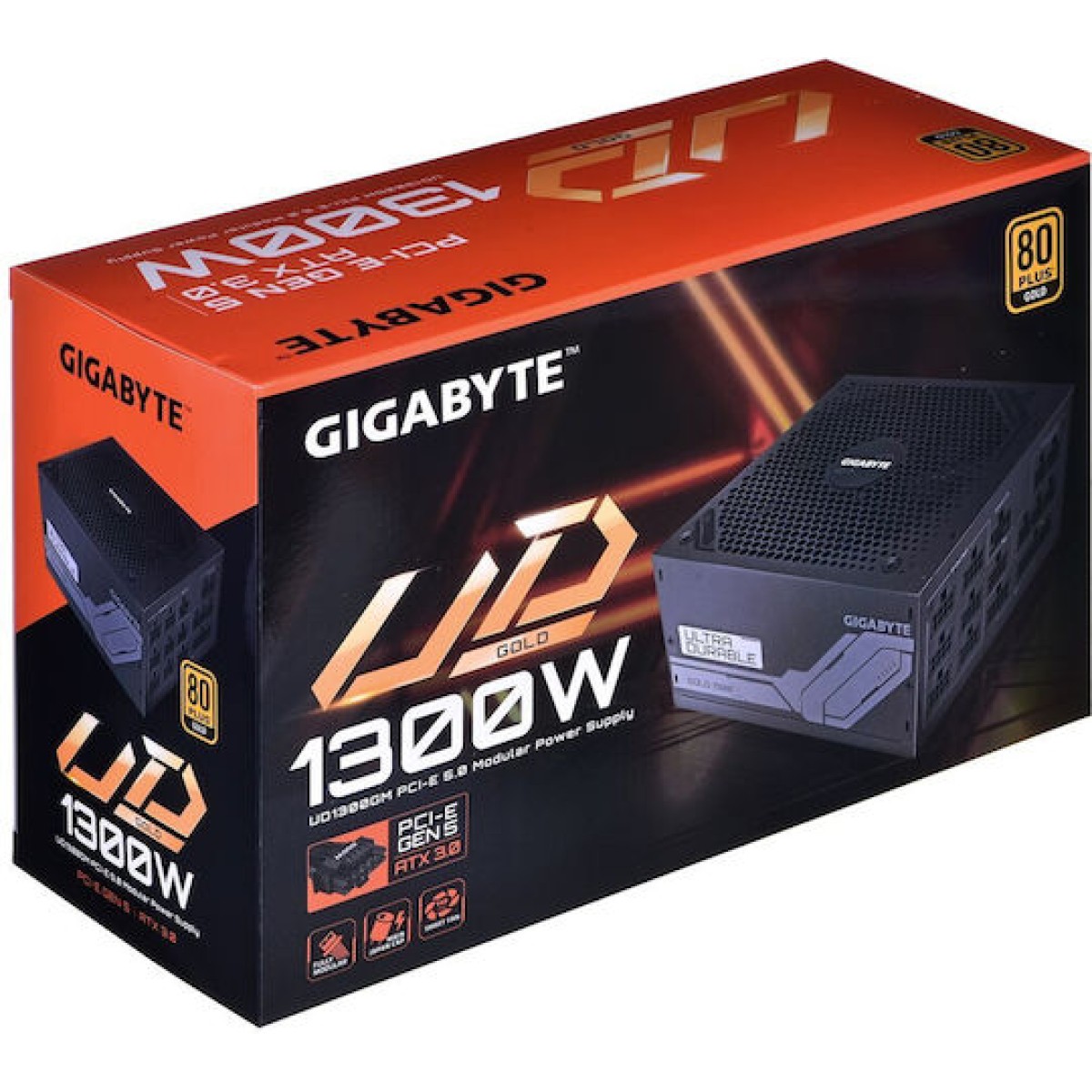 Gigabyte UD1300GM PG5 1300W Μαύρο Τροφοδοτικό Υπολογιστή Full Modular 80 Plus Gold