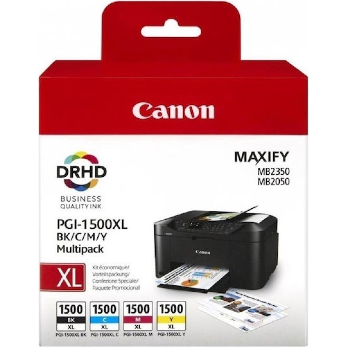 Canon Pgi-1500 Xl Bk C M Γνήσιο Πακέτο Μελανιών Εκτυπωτή InkJet Κυανό (9182B010)