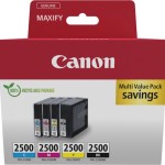 Canon PGI-2500 Γνήσιο Πακέτο 4 Μελανιών Εκτυπωτή InkJet Κίτρινο / Κυανό / Ματζέντα / Μαύρο (9290B006)