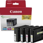 Canon PGI-2500 Γνήσιο Πακέτο 4 Μελανιών Εκτυπωτή InkJet Κίτρινο / Κυανό / Ματζέντα / Μαύρο (9290B006)