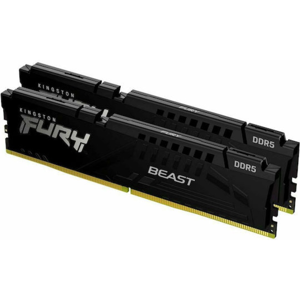Kingston Fury Beast DDR5 16GB RAM με 2x8GB Modules και Ταχύτητα 5600 για Desktop