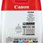 Canon CLI-581 Γνήσιο Πακέτο 4 Μελανιών Εκτυπωτή InkJet Κίτρινο / Κυανό / Ματζέντα / Μαύρο (2103C007)