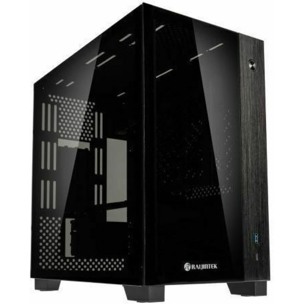 Raijintek Paean Mini Gaming Mini Tower Κουτί Υπολογιστή με Πλαϊνό Παράθυρο Μαύρο