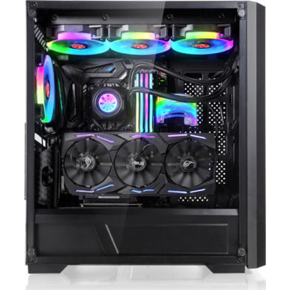 Raijintek Ponos TG4 Gaming Midi Tower Κουτί Υπολογιστή με Πλαϊνό Παράθυρο Μαύρο