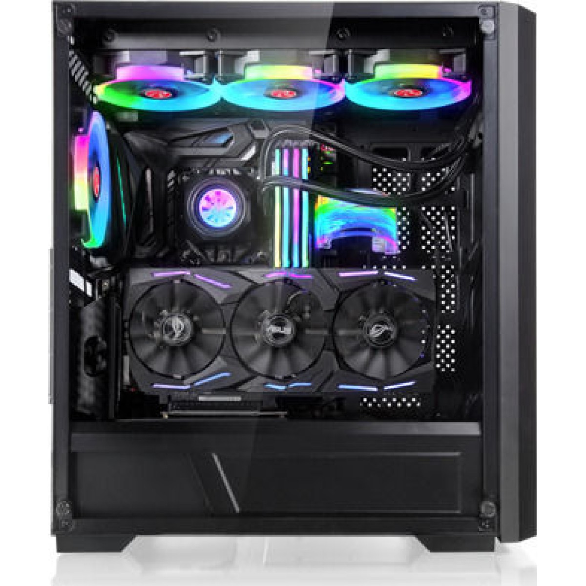 Raijintek Ponos TG4 Gaming Midi Tower Κουτί Υπολογιστή με Πλαϊνό Παράθυρο Μαύρο