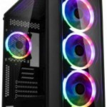Raijintek Ponos TG4 Gaming Midi Tower Κουτί Υπολογιστή με Πλαϊνό Παράθυρο Μαύρο