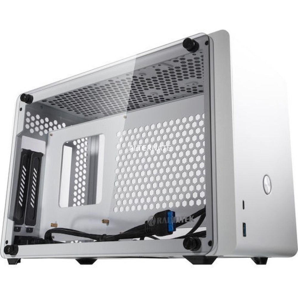 Raijintek Ophion Mini Tower Κουτί Υπολογιστή με Πλαϊνό Παράθυρο Λευκό