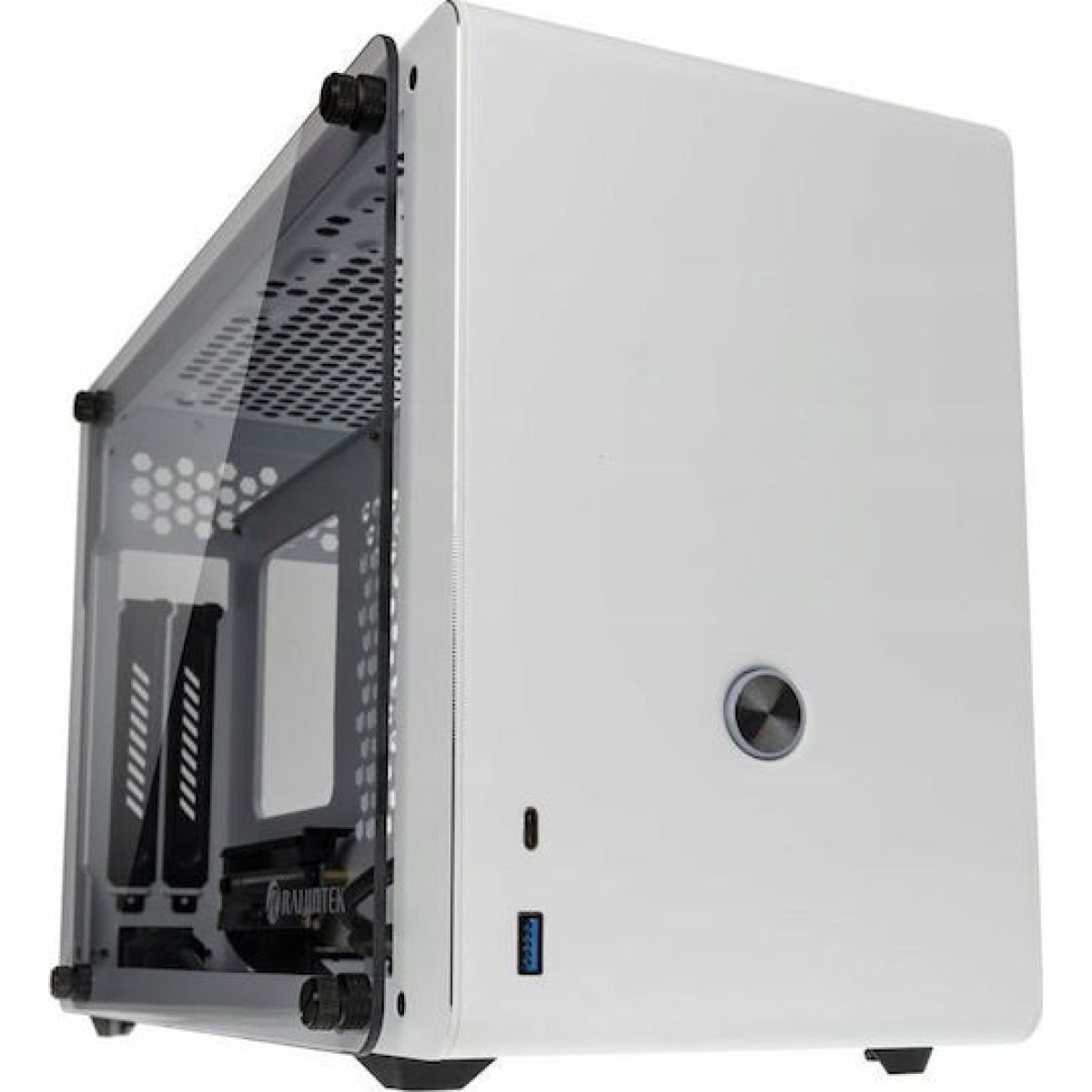 Raijintek Ophion Mini Tower Κουτί Υπολογιστή με Πλαϊνό Παράθυρο Λευκό