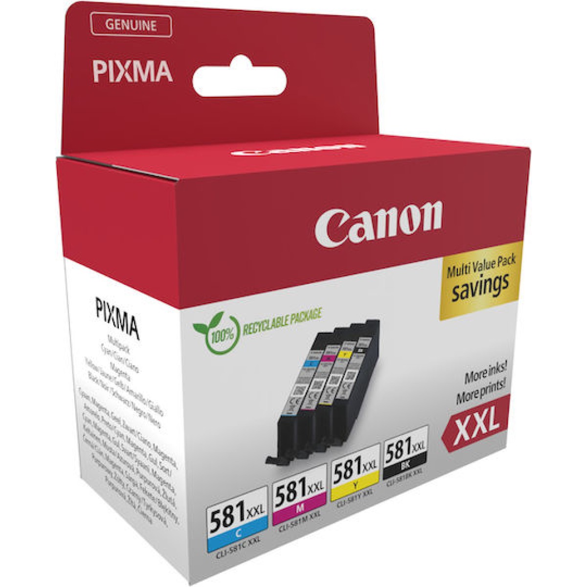 Canon CLI-581XXL Γνήσιο Πακέτο Μελανιών Εκτυπωτή InkJet Κυανό (1998C007)