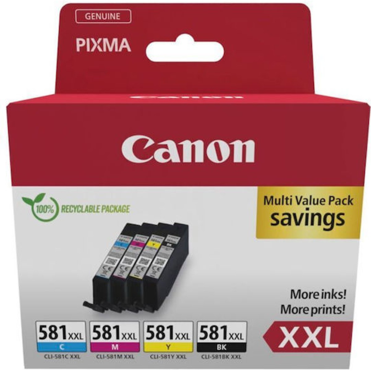 Canon CLI-581XXL Γνήσιο Πακέτο Μελανιών Εκτυπωτή InkJet Κυανό (1998C007)