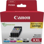 Canon CLI-581XXL Γνήσιο Πακέτο 4 Μελανιών Εκτυπωτή InkJet Κίτρινο / Κυανό / Ματζέντα / Μαύρο (1998C006)