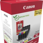 Canon CLI-551XL Γνήσιο Photo Value Pack με 4 Μελάνια Εκτυπωτή InkJet Κίτρινο / Κυανό / Ματζέντα / Μαύρο (6443B008)