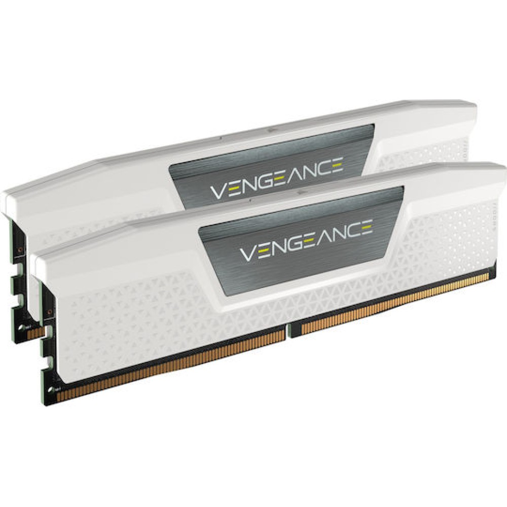 Corsair Vengeance White DDR5 64GB RAM με 2x32GB Modules και Ταχύτητα 5200 για Desktop