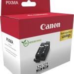 Canon PGI-525 Γνήσιο Πακέτο 2 Μελανιών Εκτυπωτή InkJet Μαύρο (4529B017)