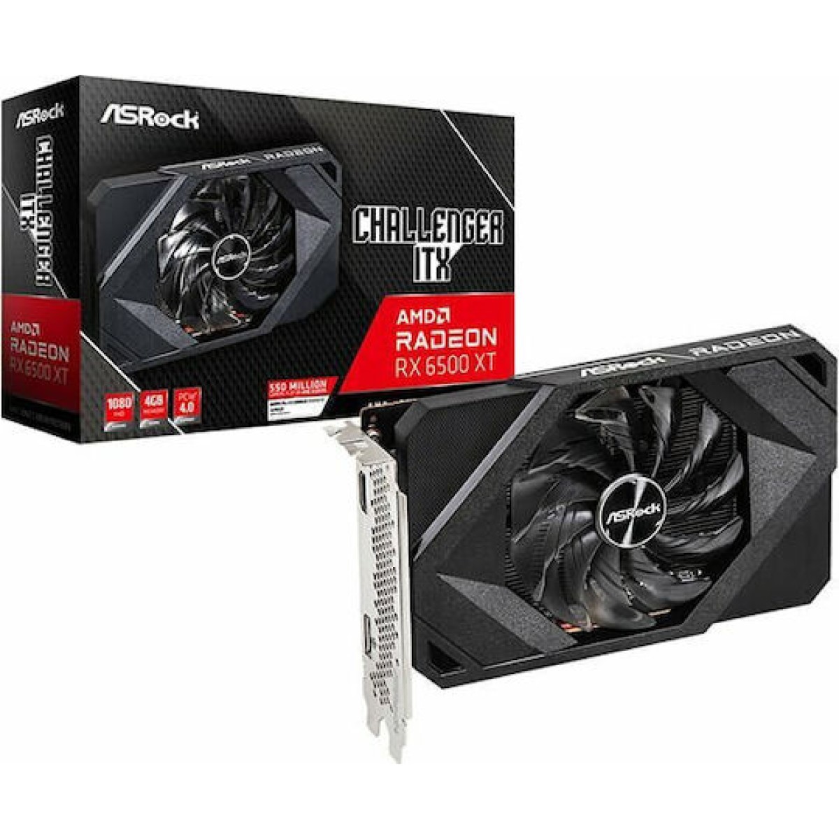 ASRock Radeon RX 6400 4GB GDDR6 Challenger ITX Κάρτα Γραφικών