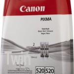 Canon PGI-520 Γνήσιο Πακέτο 2 Μελανιών Εκτυπωτή InkJet Μαύρο (2932B012)