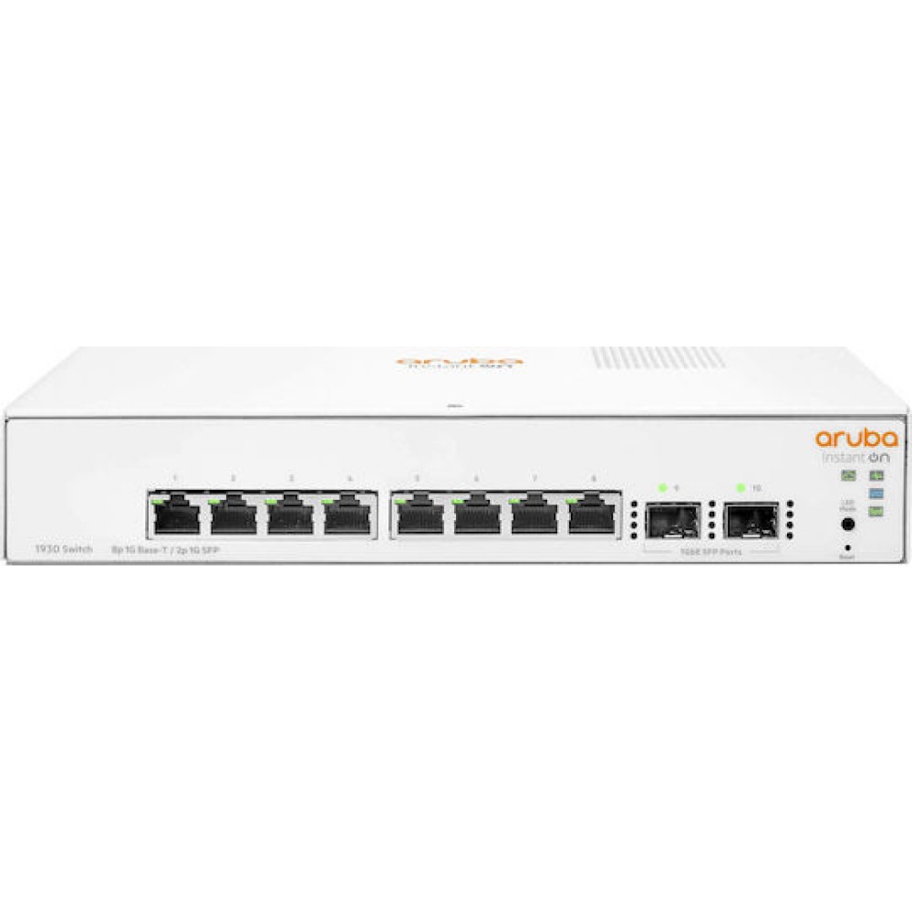 Aruba Instant On 1930 8G 2SFP Managed L3 / L2 Switch με 8 Θύρες Gigabit (1Gbps) Ethernet και 2 SFP Θύρες