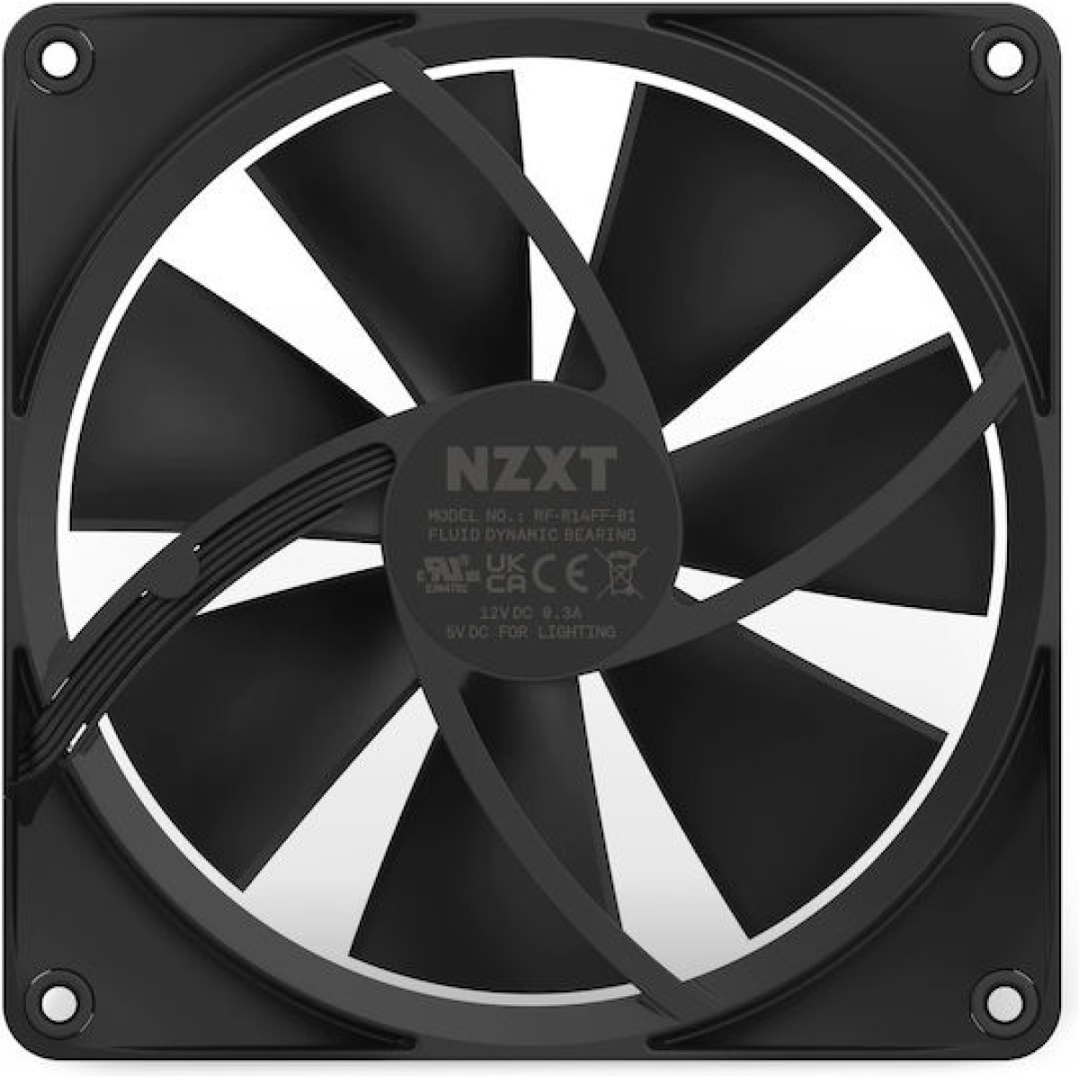 NZXT F140 RGB Case Fan με Σύνδεση 4-Pin PWM 2τμχ