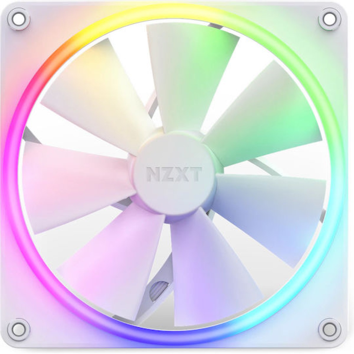 NZXT F140 RGB Case Fan με Σύνδεση 4-Pin PWM Λευκό