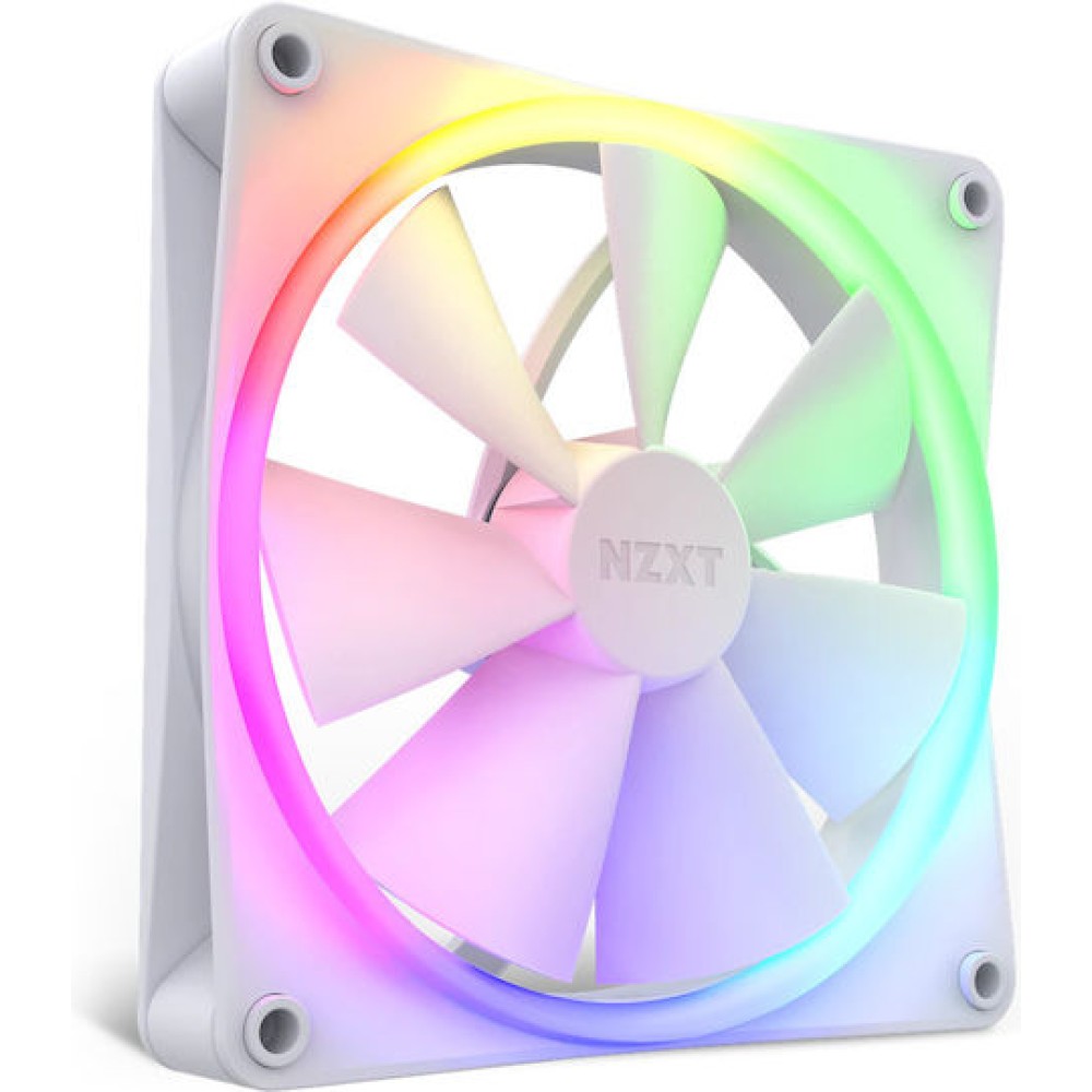 NZXT F140 RGB Case Fan με Σύνδεση 4-Pin PWM Λευκό