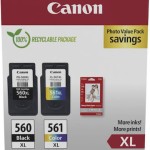Canon PG-560XL Γνήσιο Photo Value Pack με 1 Μελάνι InkJet Μαύρο (3712C008)