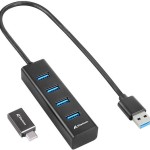 Sharkoon USB 3.2 Hub 4 Θυρών με σύνδεση USB-A / USB-C
