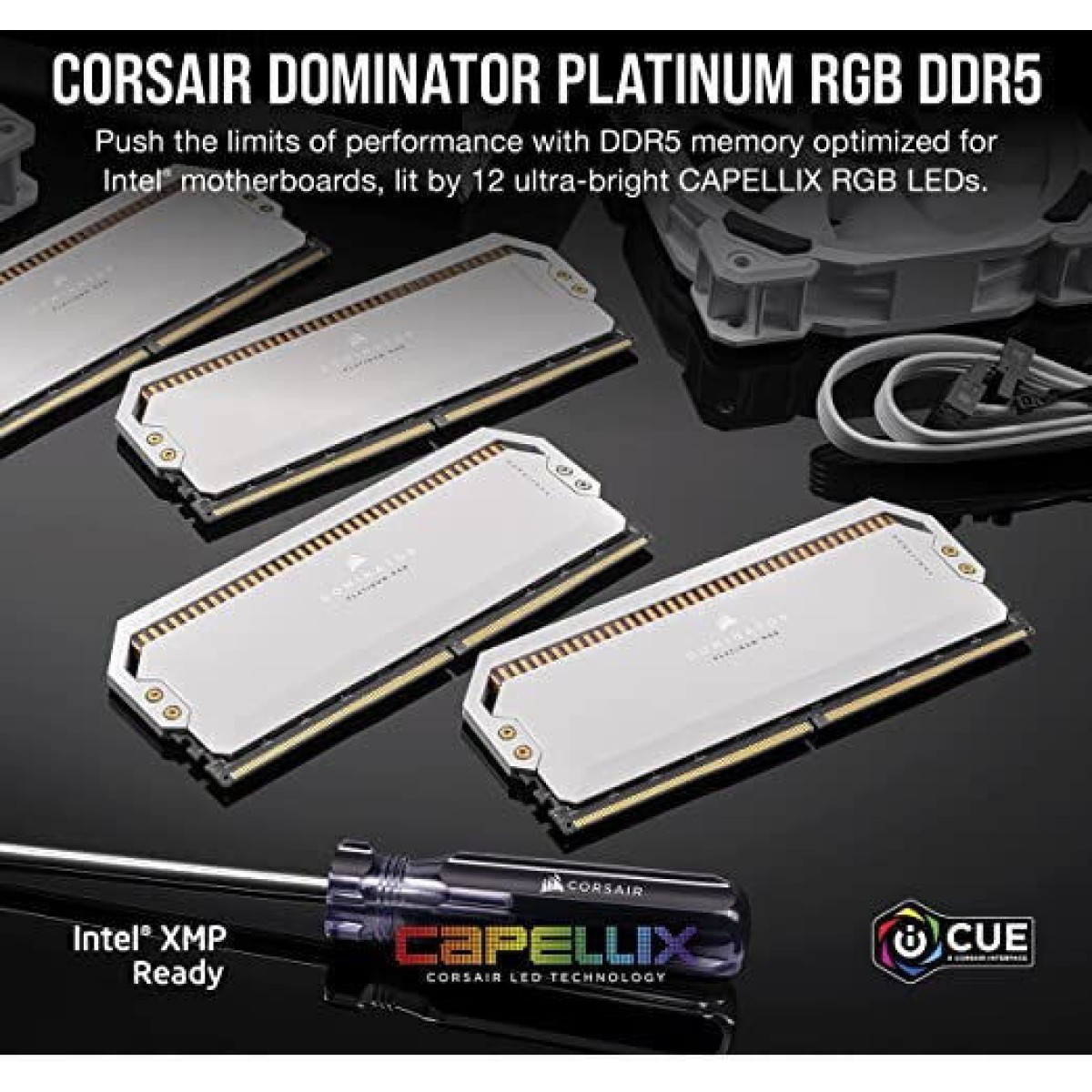 Corsair Dominator Platinum RGB DDR5 32GB RAM με 2x16GB Modules και Ταχύτητα 6200 για Desktop
