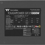 Thermaltake ToughPower GF3 1000W Μαύρο Τροφοδοτικό Υπολογιστή Full Modular 80 Plus Gold