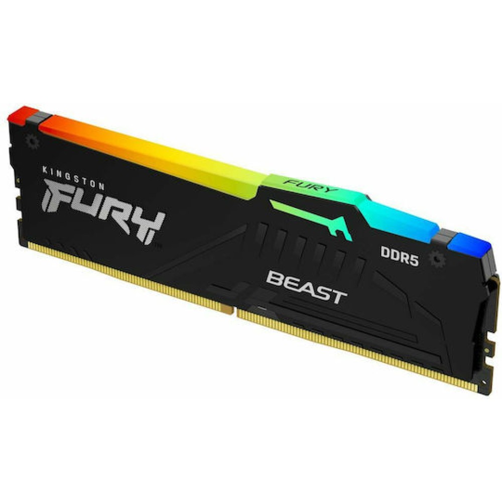 Kingston Fury Beast RGB DDR5 με Module 1x16GB και Ταχύτητα 5600 για Desktop