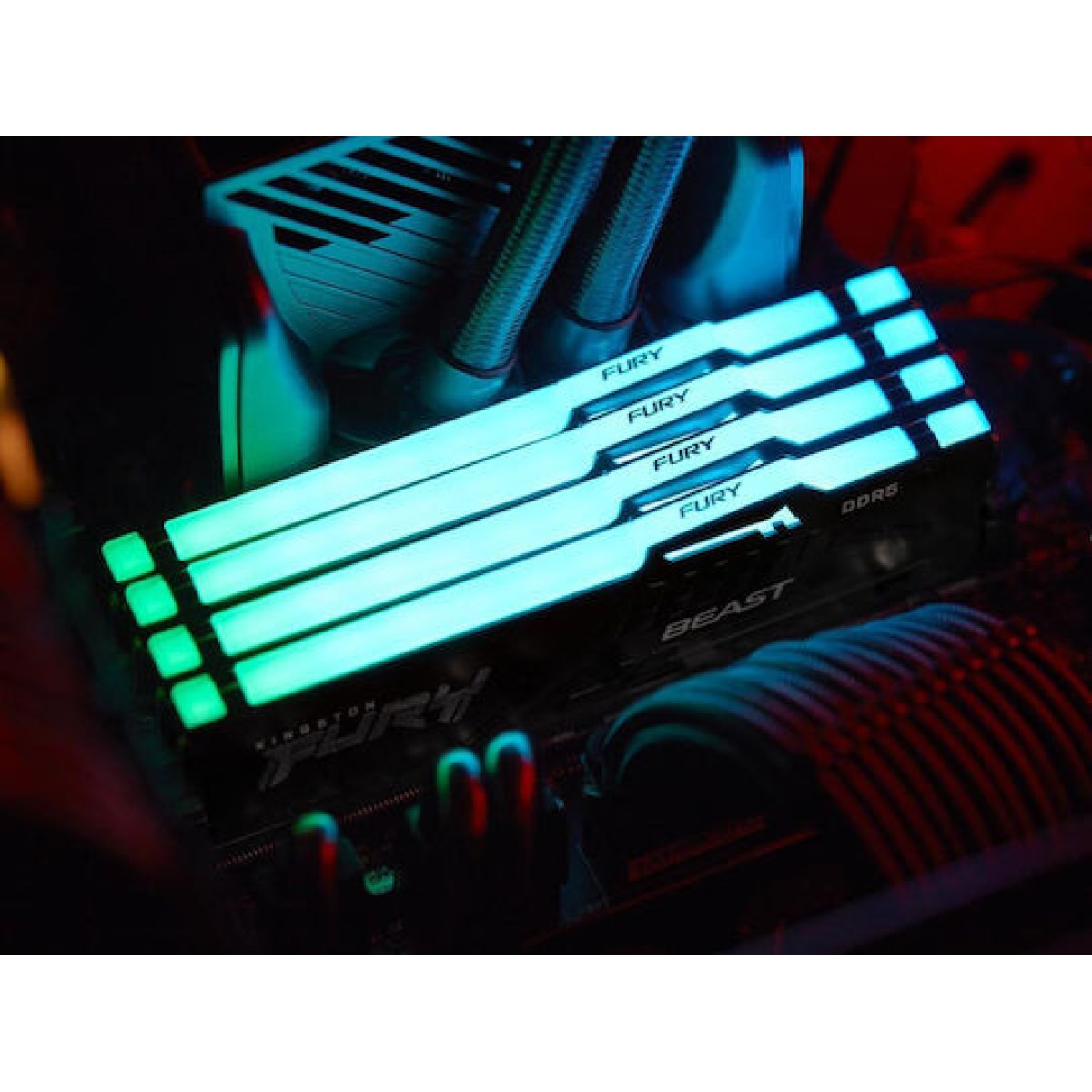 Kingston Fury Beast RGB DDR5 με Module 1x16GB και Ταχύτητα 5600 για Desktop
