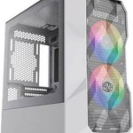 CoolerMaster TD300 MESH Gaming Mini Tower Κουτί Υπολογιστή με Πλαϊνό Παράθυρο και RGB Φωτισμό Λευκό