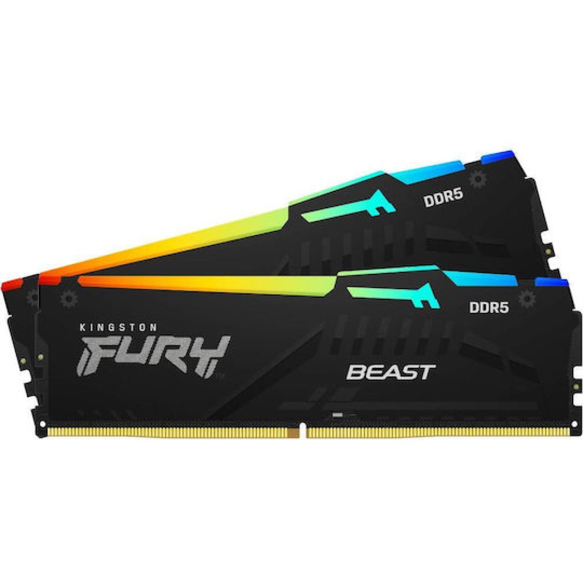 Kingston Fury Beast RGB DDR5 16GB RAM με 2x8GB Modules και Ταχύτητα 5200 για Desktop