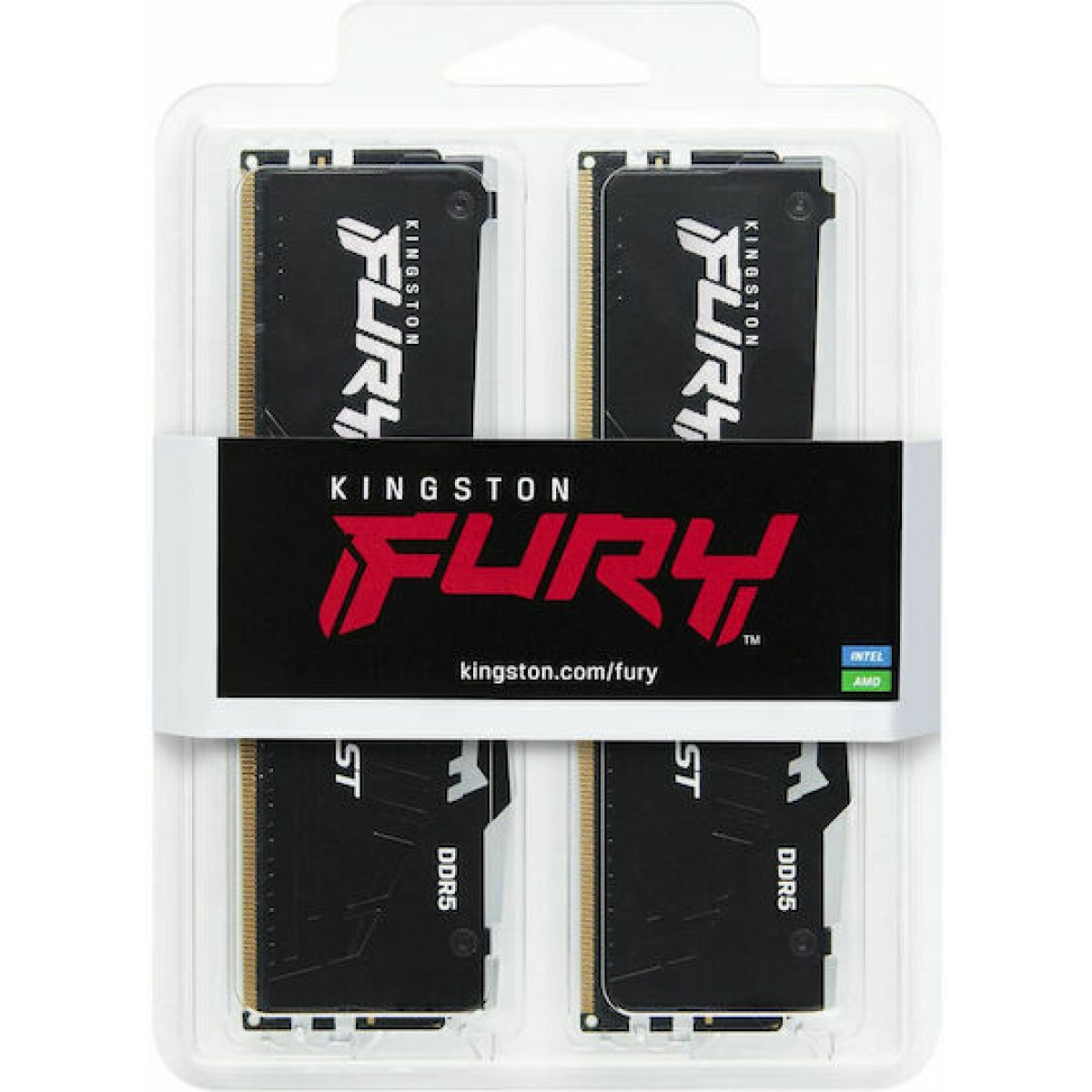 Kingston Fury Beast RGB DDR5 16GB RAM με 2x8GB Modules και Ταχύτητα 5600 για Desktop