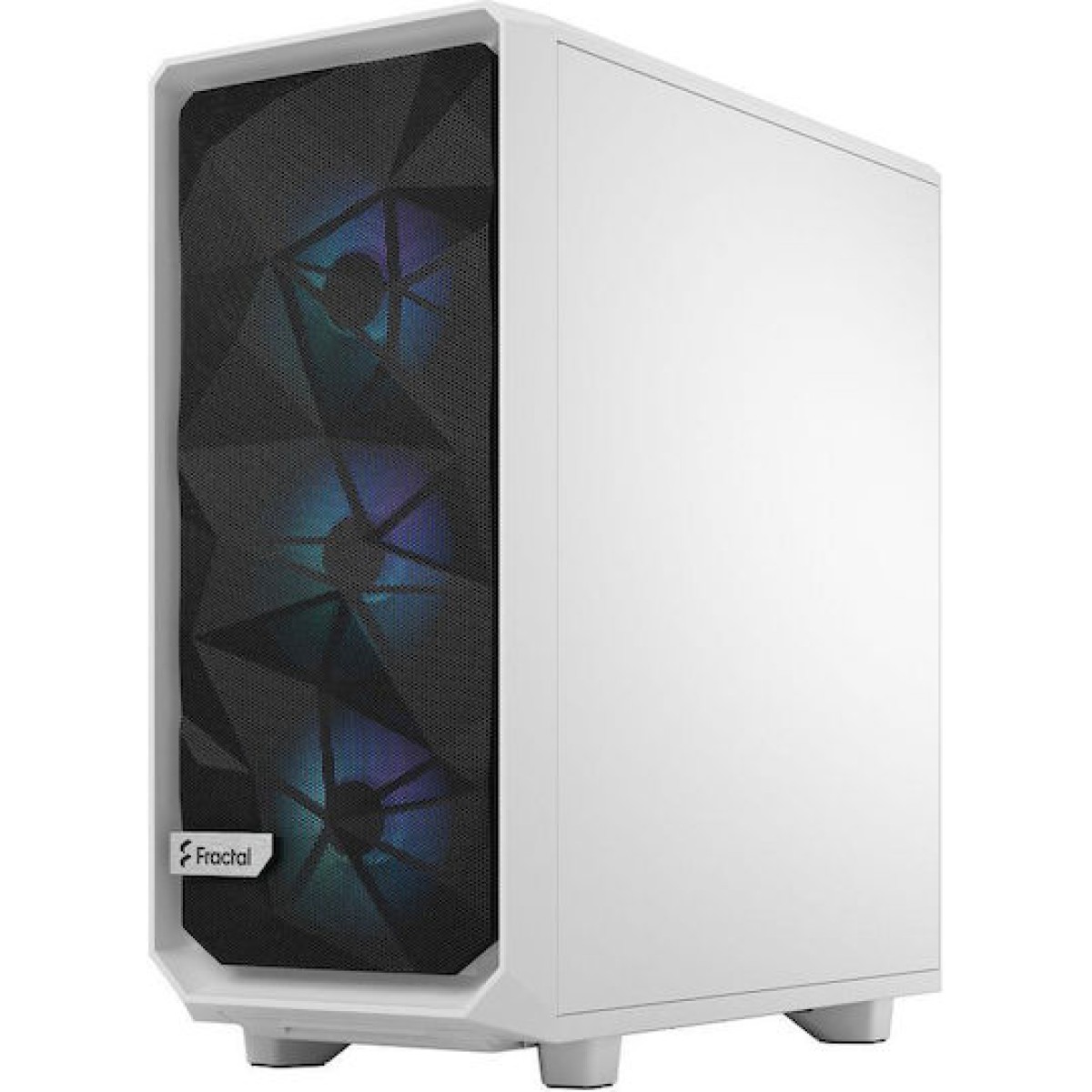 Fractal Design Meshify 2 Compact RGB Gaming Midi Tower Κουτί Υπολογιστή με Πλαϊνό Παράθυρο White TG Clear tint