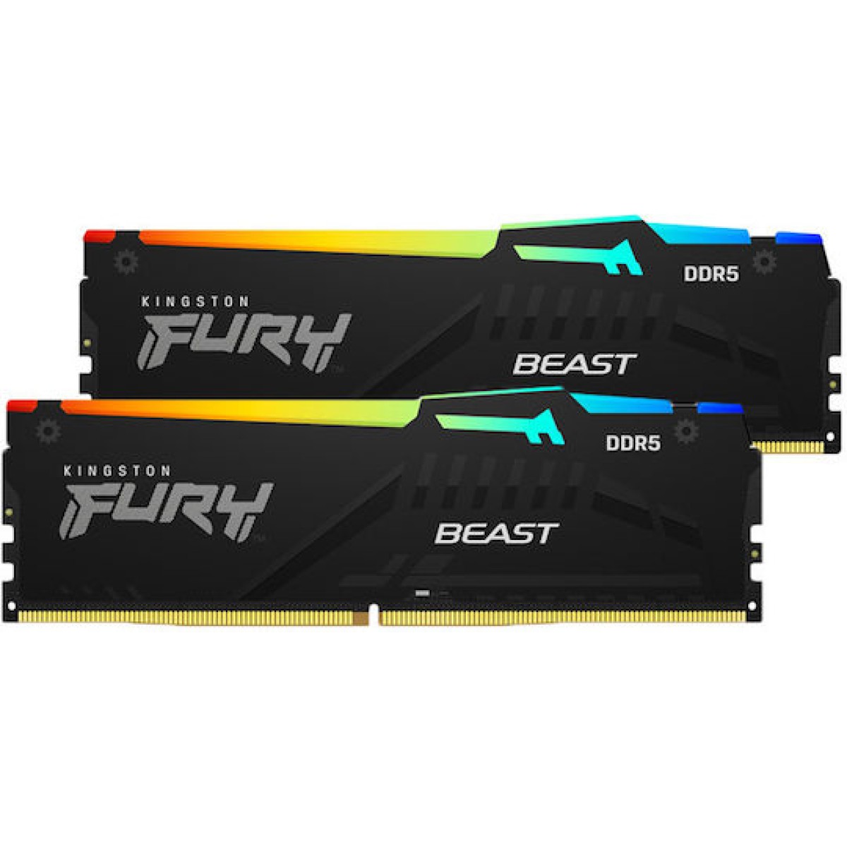 Kingston Fury Beast RGB DDR5 64GB RAM με 2x32GB Modules και Ταχύτητα 5200 για Desktop