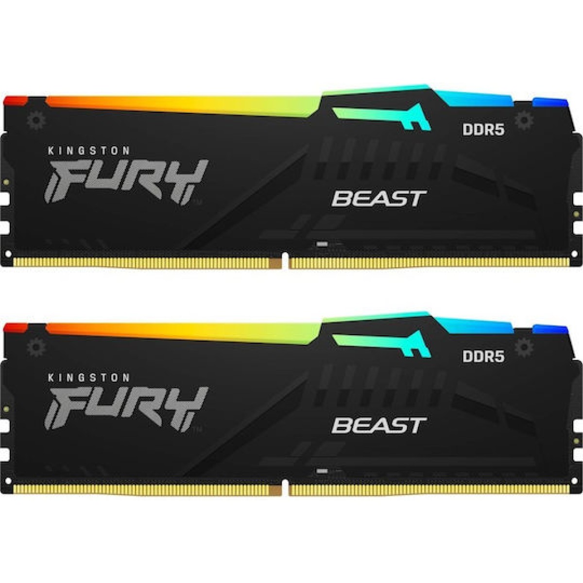 Kingston Fury Beast RGB DDR5 64GB RAM με 2x32GB Modules και Ταχύτητα 5200 για Desktop