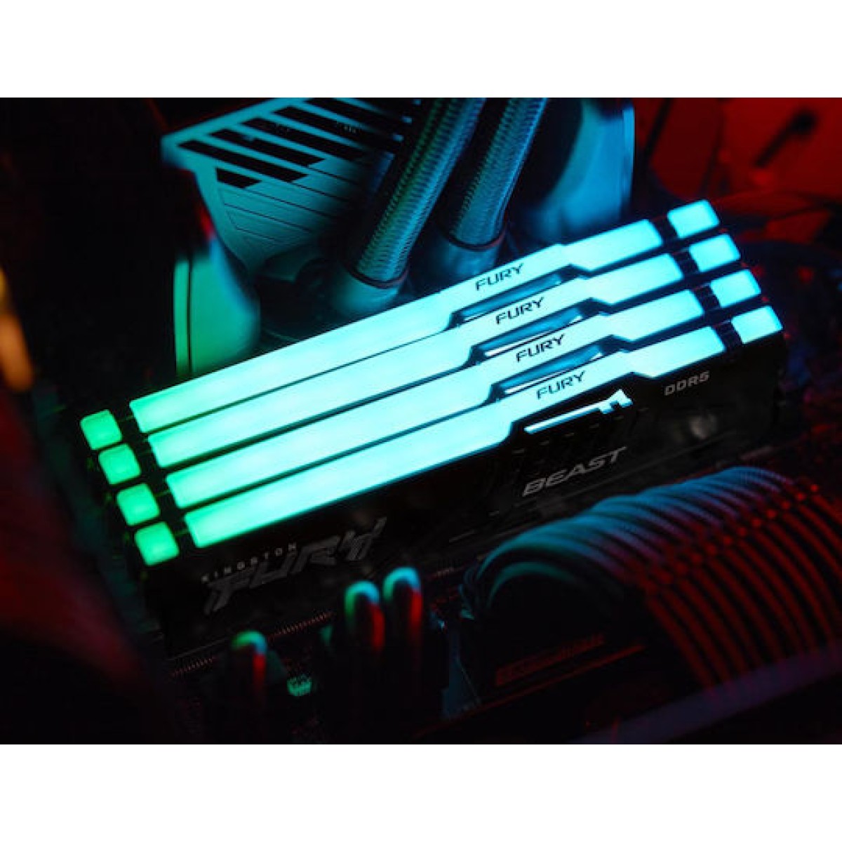 Kingston Fury Beast RGB DDR5 64GB RAM με 2x32GB Modules και Ταχύτητα 5200 για Desktop