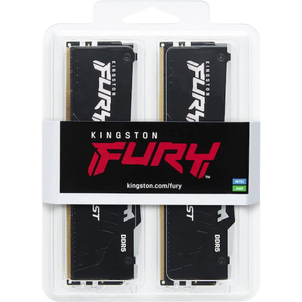 Kingston Fury Beast RGB DDR5 64GB RAM με 2x32GB Modules και Ταχύτητα 5200 για Desktop