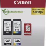 Canon Pg-545 Cl-546 Γνήσιο Photo Value Pack με 1 Μελάνι InkJet Μαύρο (8287B008)