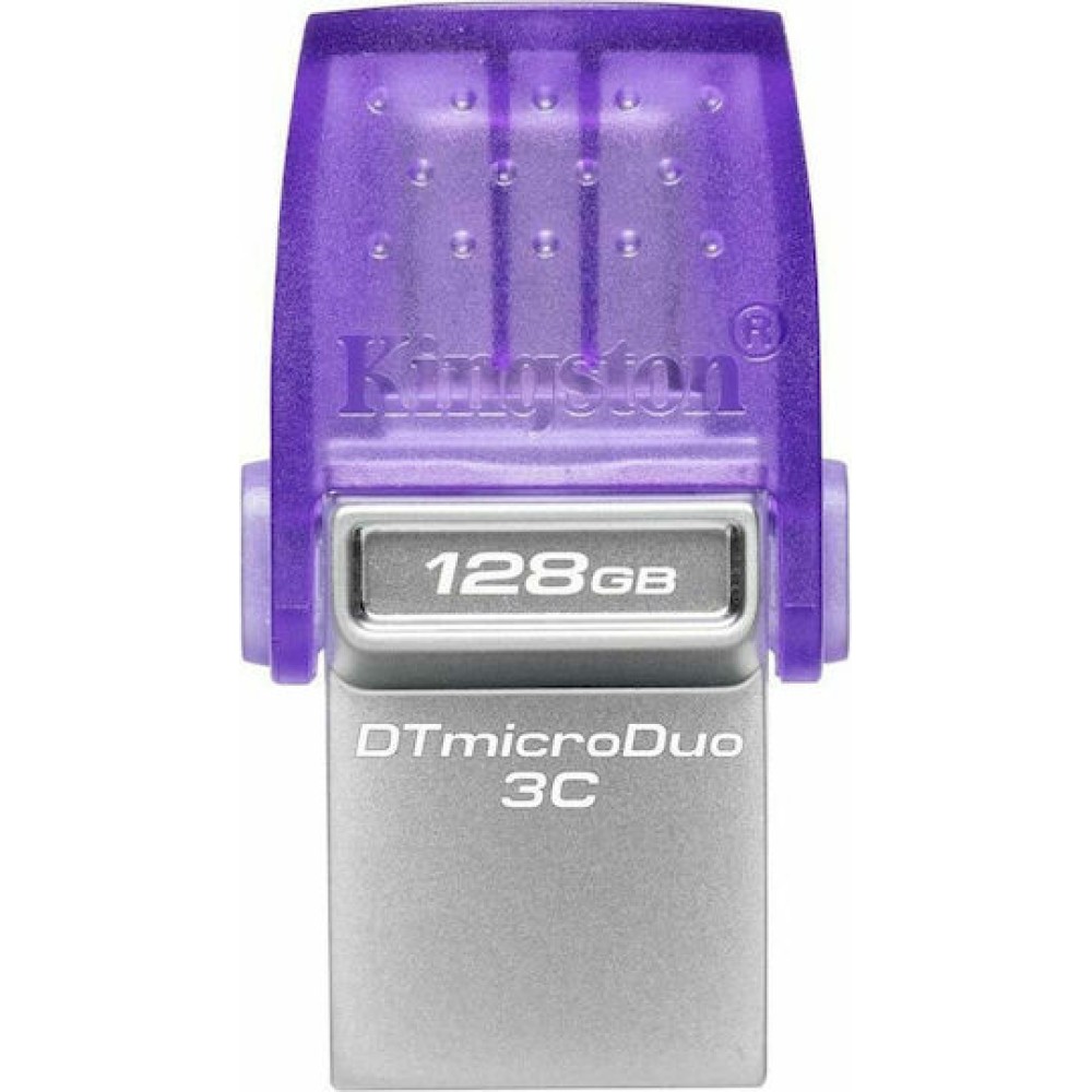 Kingston DataTraveler MicroDuo 3C 128GB USB 3.1 Stick με σύνδεση USB-A & USB-C Μωβ
