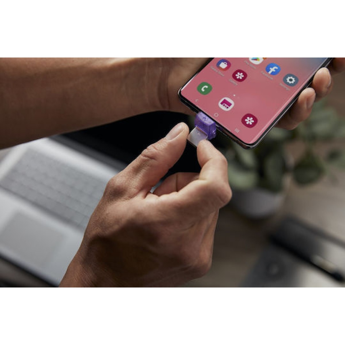 Kingston DataTraveler MicroDuo 3C 256GB USB 3.2 Stick με σύνδεση USB-A & USB-C Μωβ