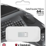 Kingston DataTraveler Micro Gen2 64GB USB 3.2 Stick Ασημί