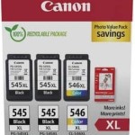 Canon PG-545 XL x2 / CL-546 XL Multi Pack Γνήσιο Photo Value Pack με 3 Μελάνια Εκτυπωτή InkJet Photo Μαύρο / Πολλαπλό (Color) (8286B013)